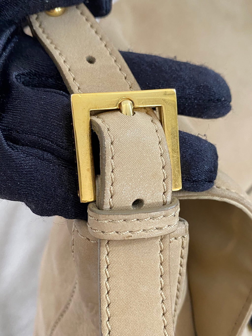 Fendi Forever Mama Nubuck Leather Flap Shoulder Bag