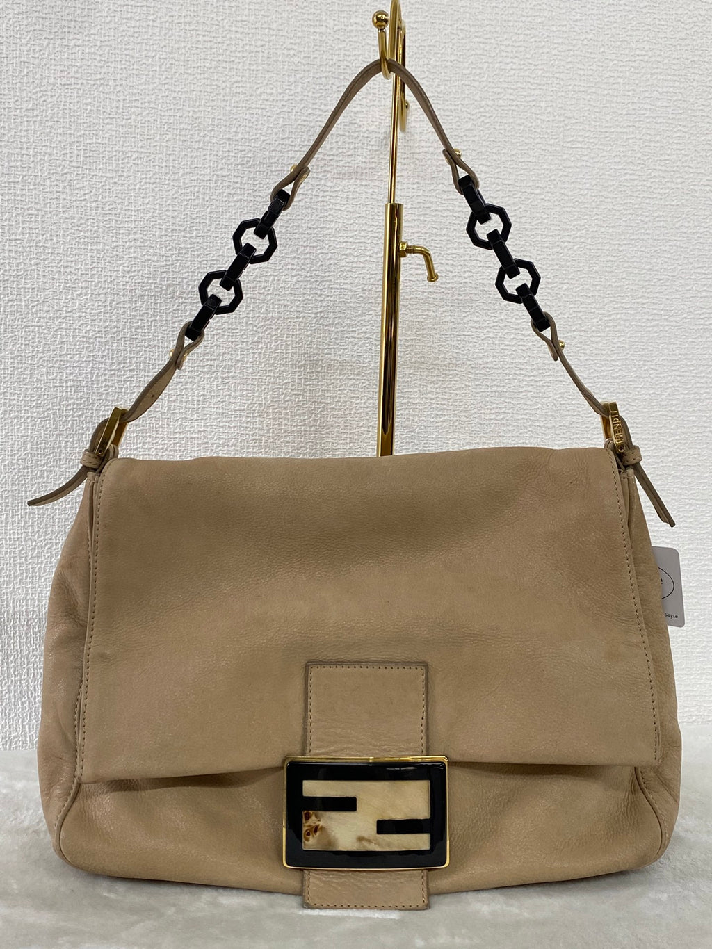 Fendi Forever Mama Nubuck Leather Flap Shoulder Bag