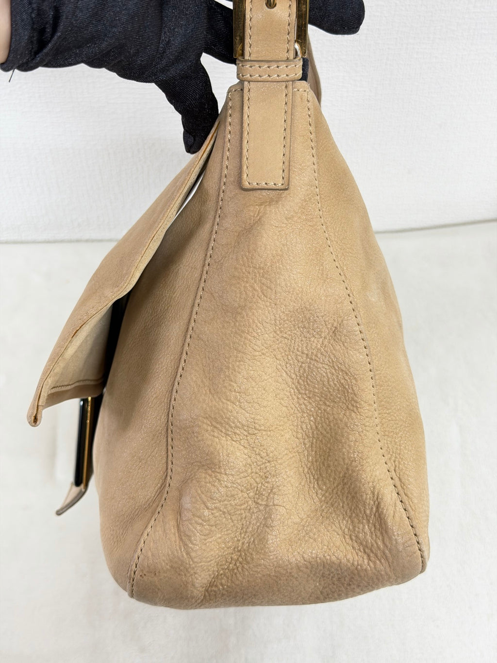 Fendi Forever Mama Nubuck Leather Flap Shoulder Bag