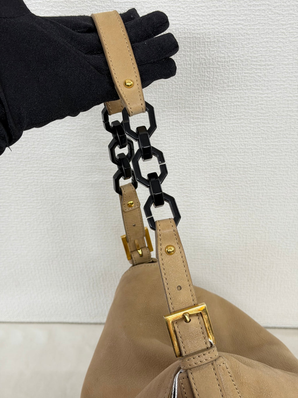Fendi Forever Mama Nubuck Leather Flap Shoulder Bag