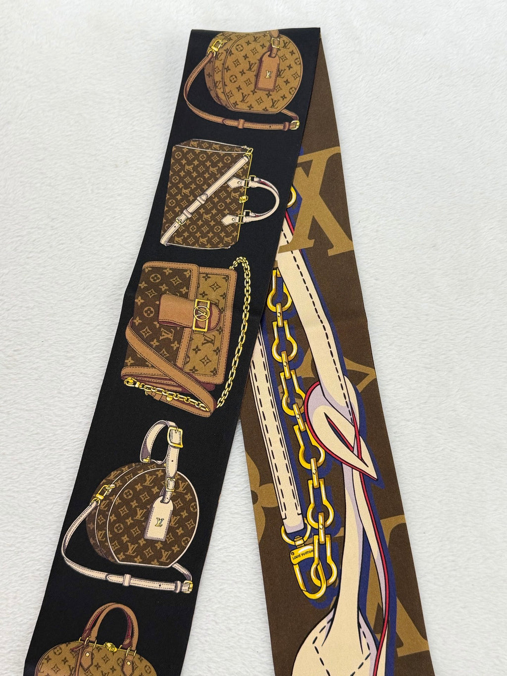 Louis Vuitton Bandeau Tribute To Silk Scarf Black
