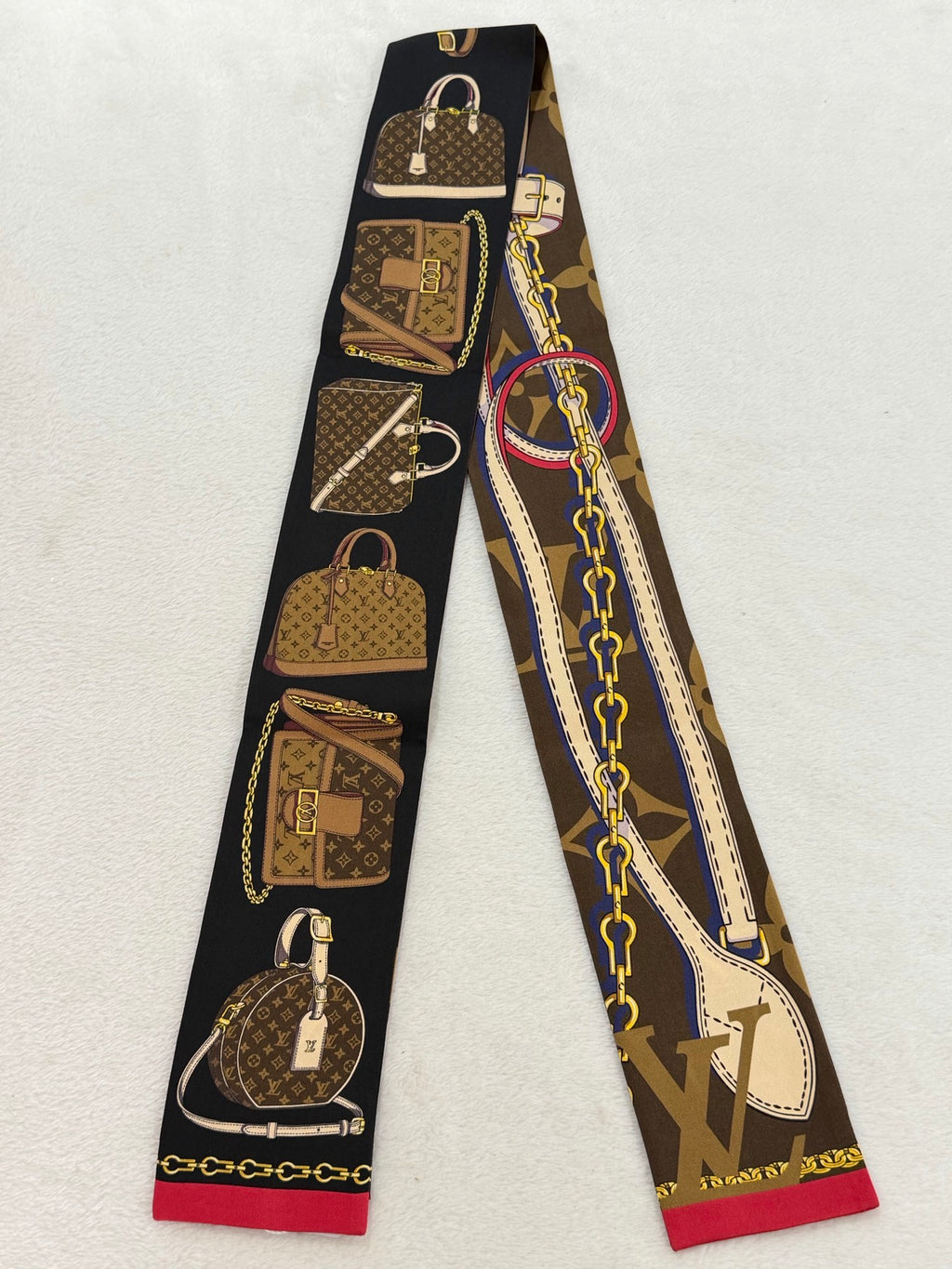Louis Vuitton Bandeau Tribute To Silk Scarf Black