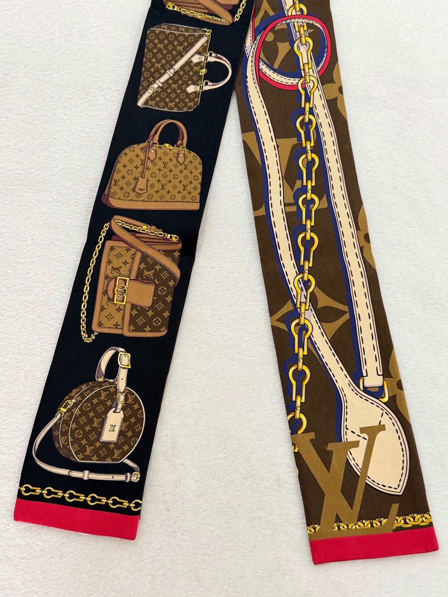 Louis Vuitton Bandeau Tribute To Silk Scarf Black
