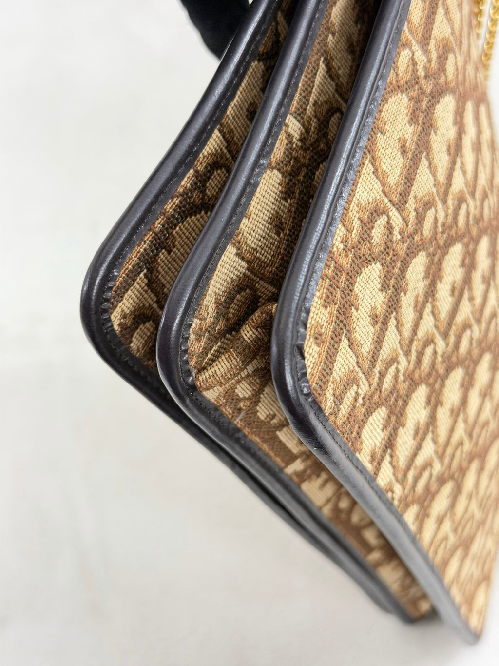 Dior Monogram Canvas CD Buckle Pochette Brown