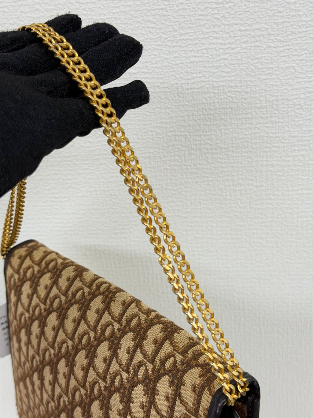 Dior Monogram Canvas CD Buckle Pochette Brown