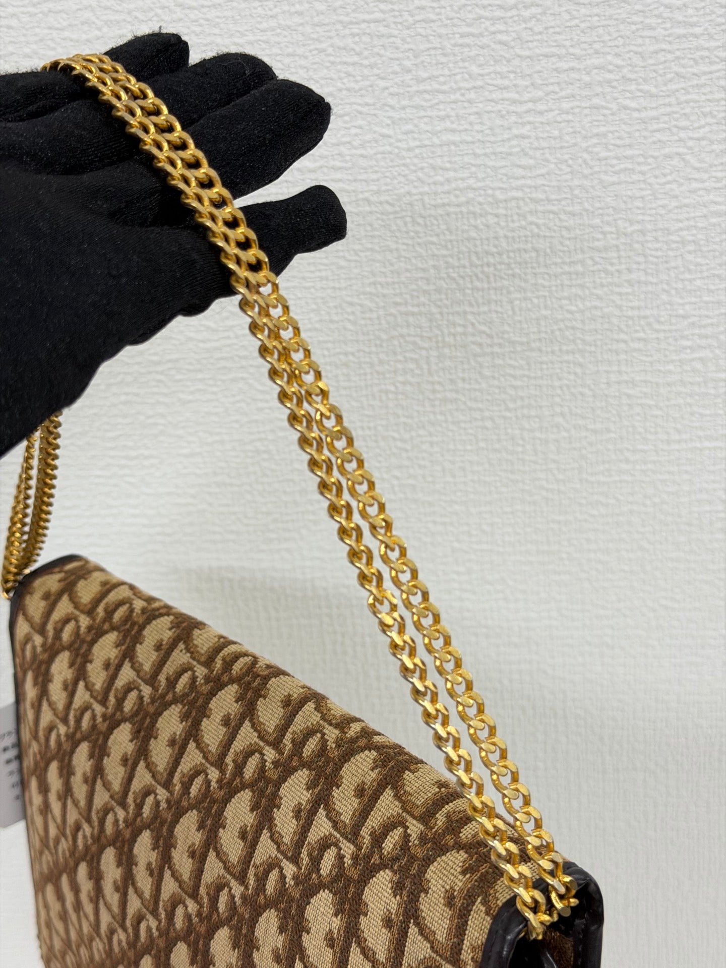 Dior Monogram Canvas CD Buckle Pochette Brown