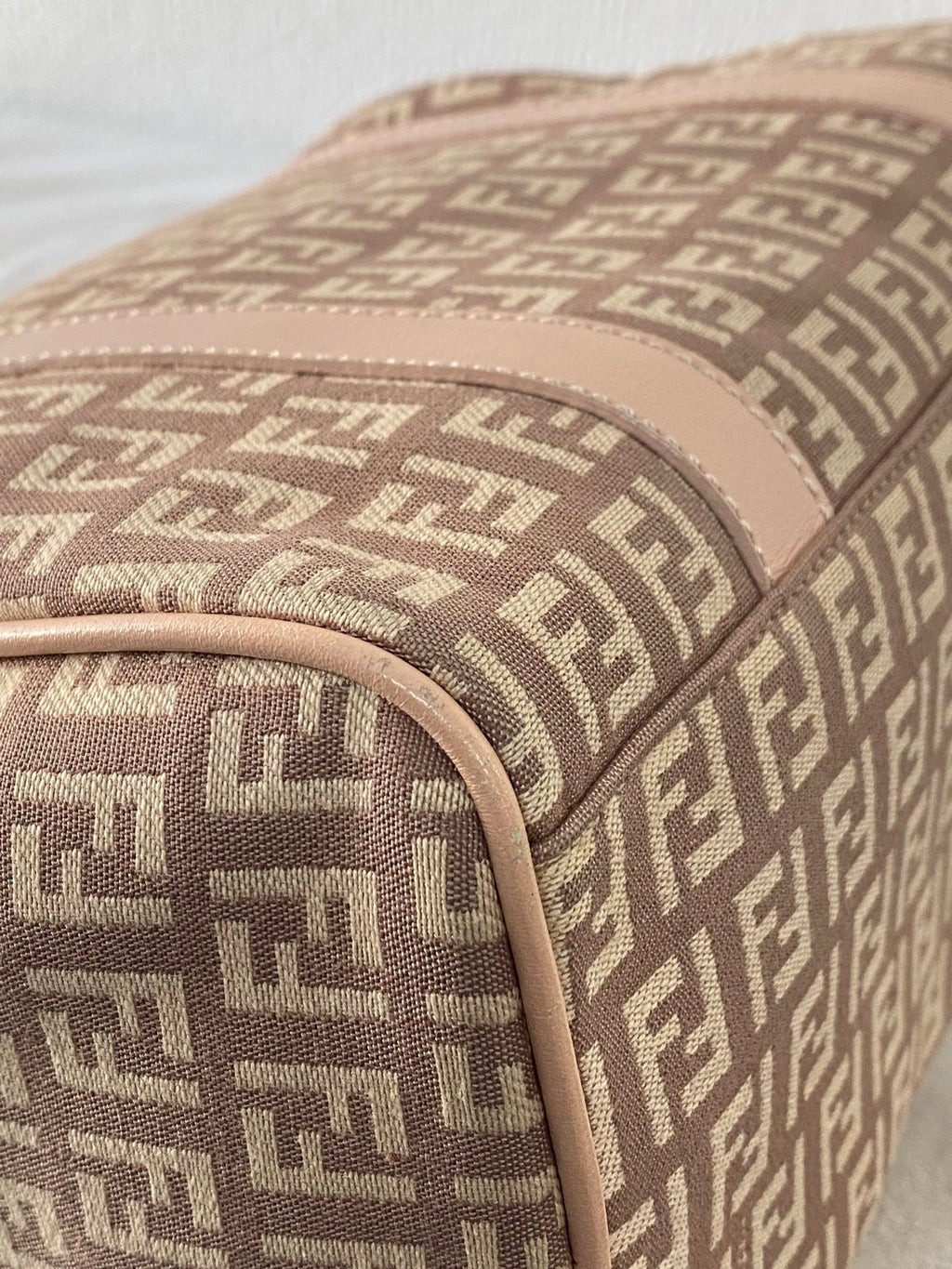 FENDI Zucchino Boston Handbag