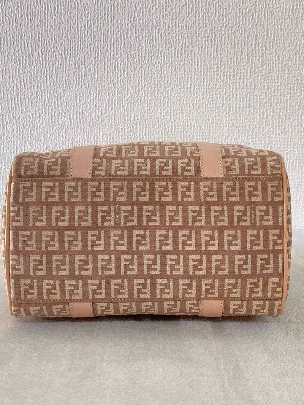 FENDI Zucchino Boston Handbag