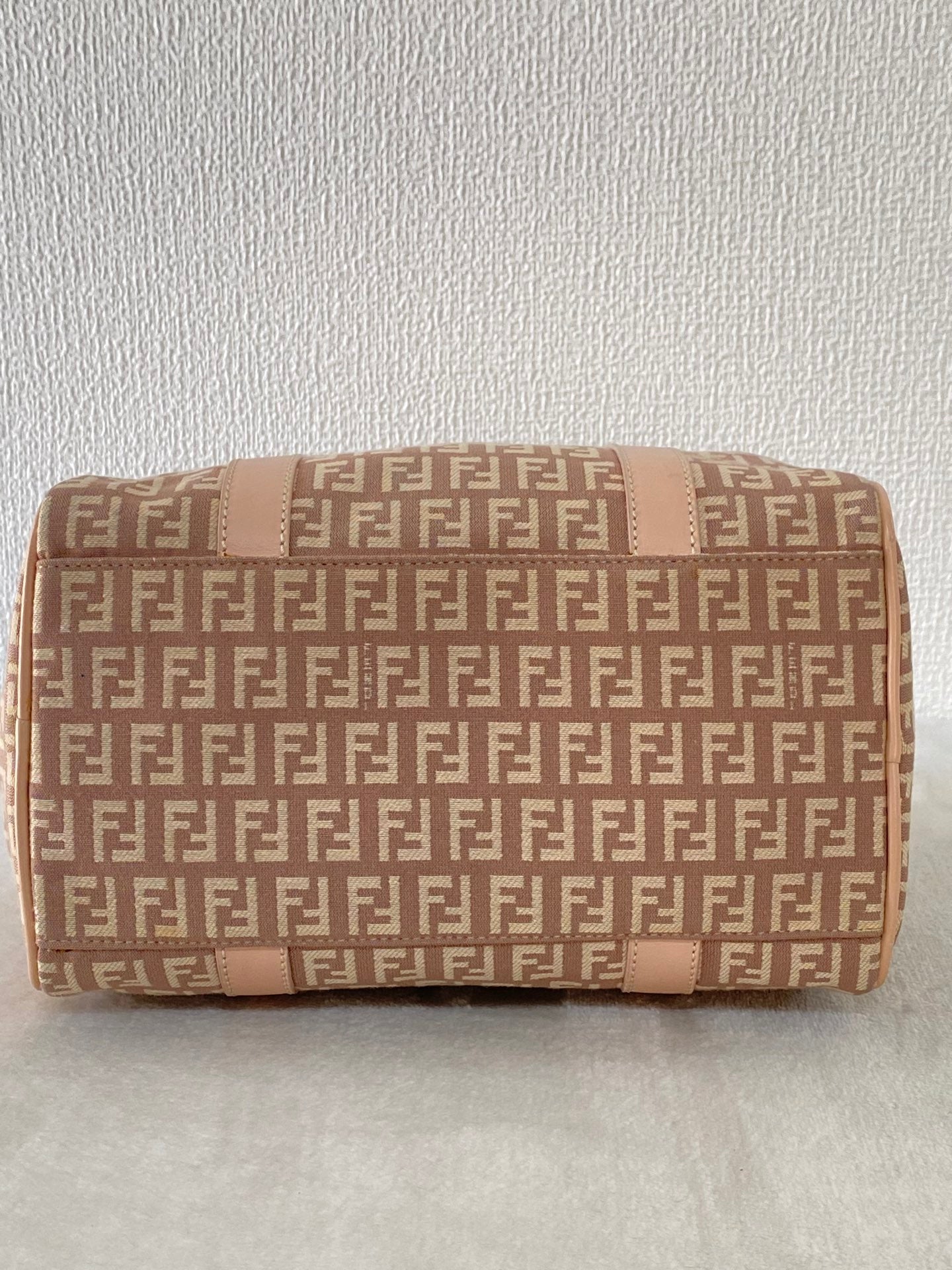 FENDI Zucchino Boston Handbag