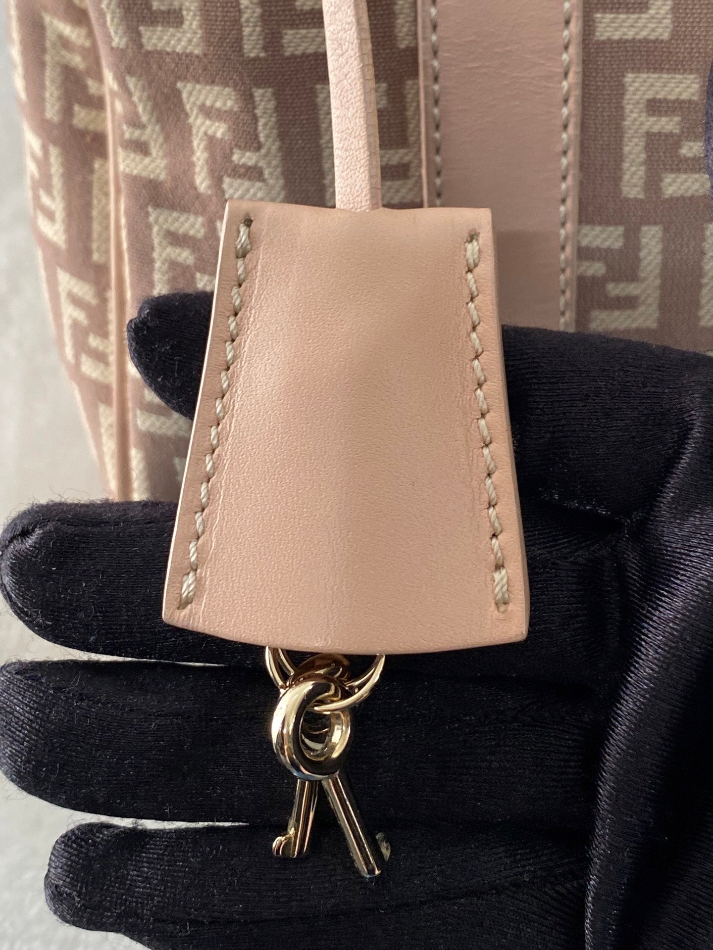 FENDI Zucchino Boston Handbag