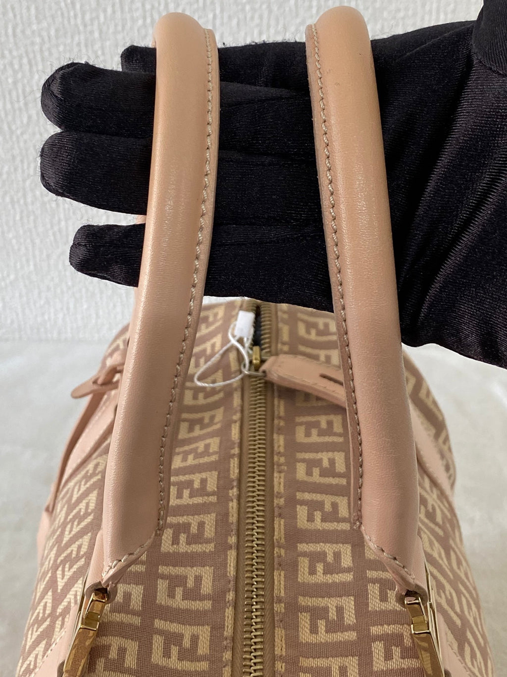 FENDI Zucchino Boston Handbag