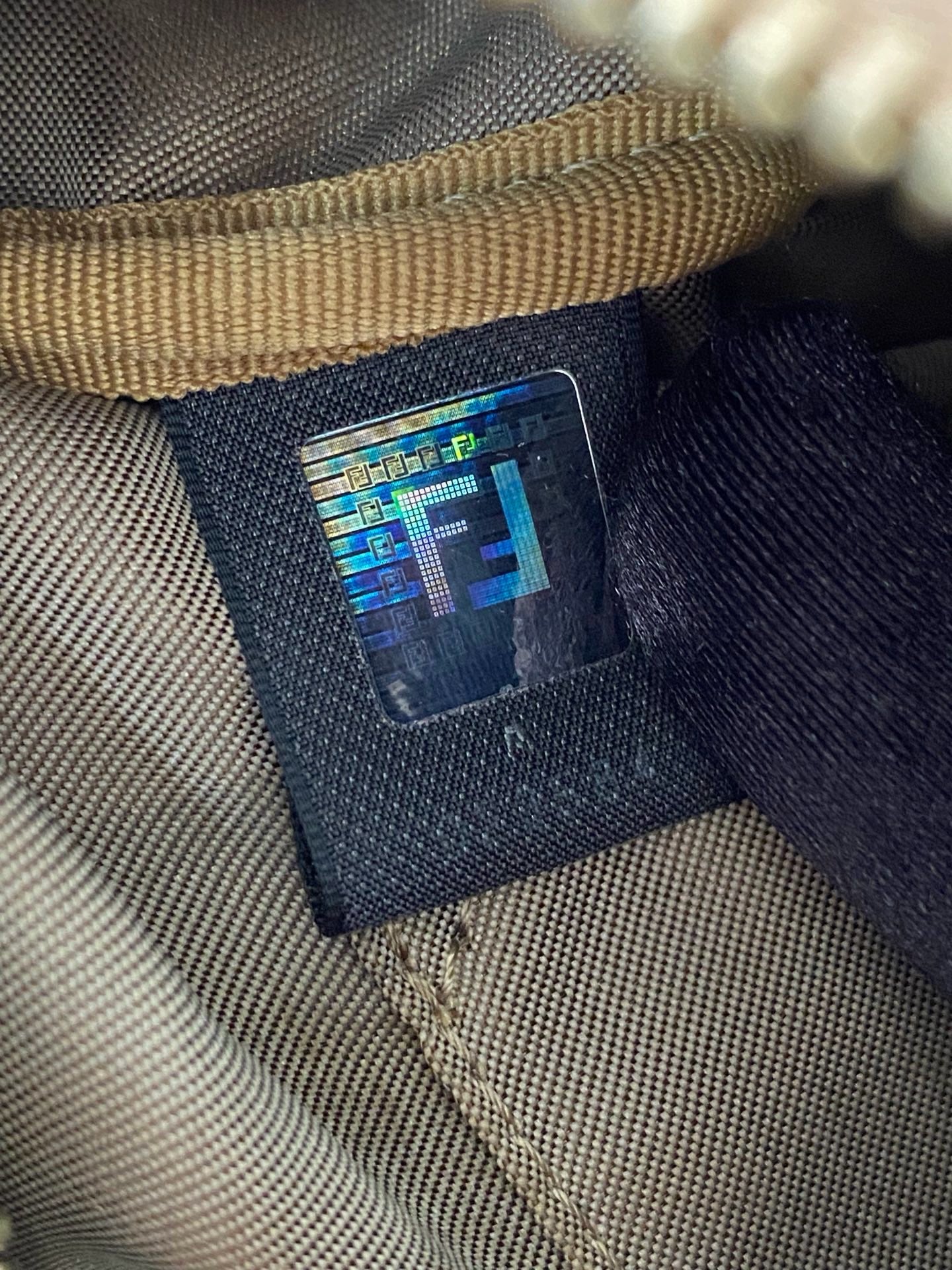 FENDI Zucchino Boston Handbag
