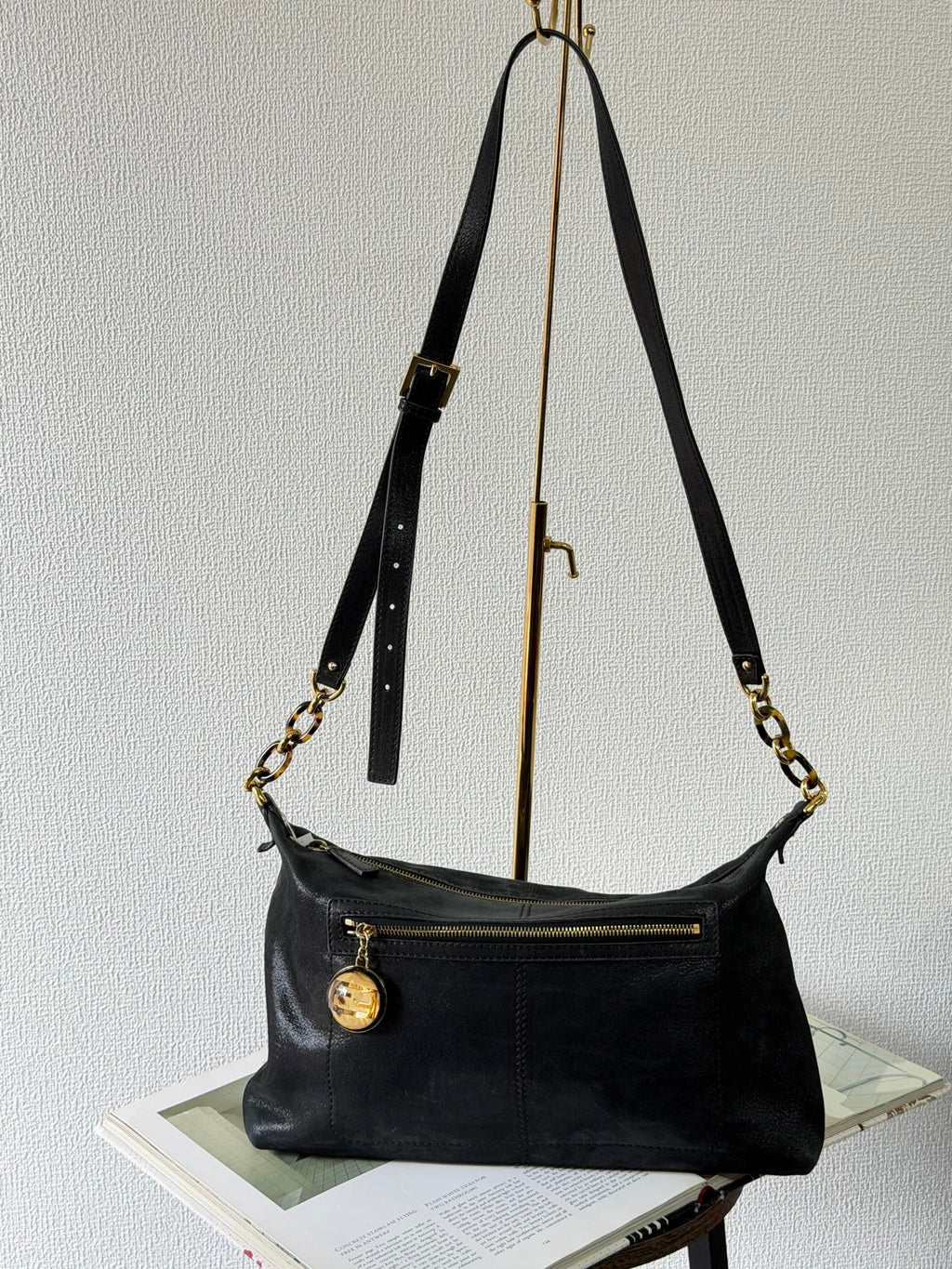 Fendi Calfskin Studded Chef Shoulder Bag