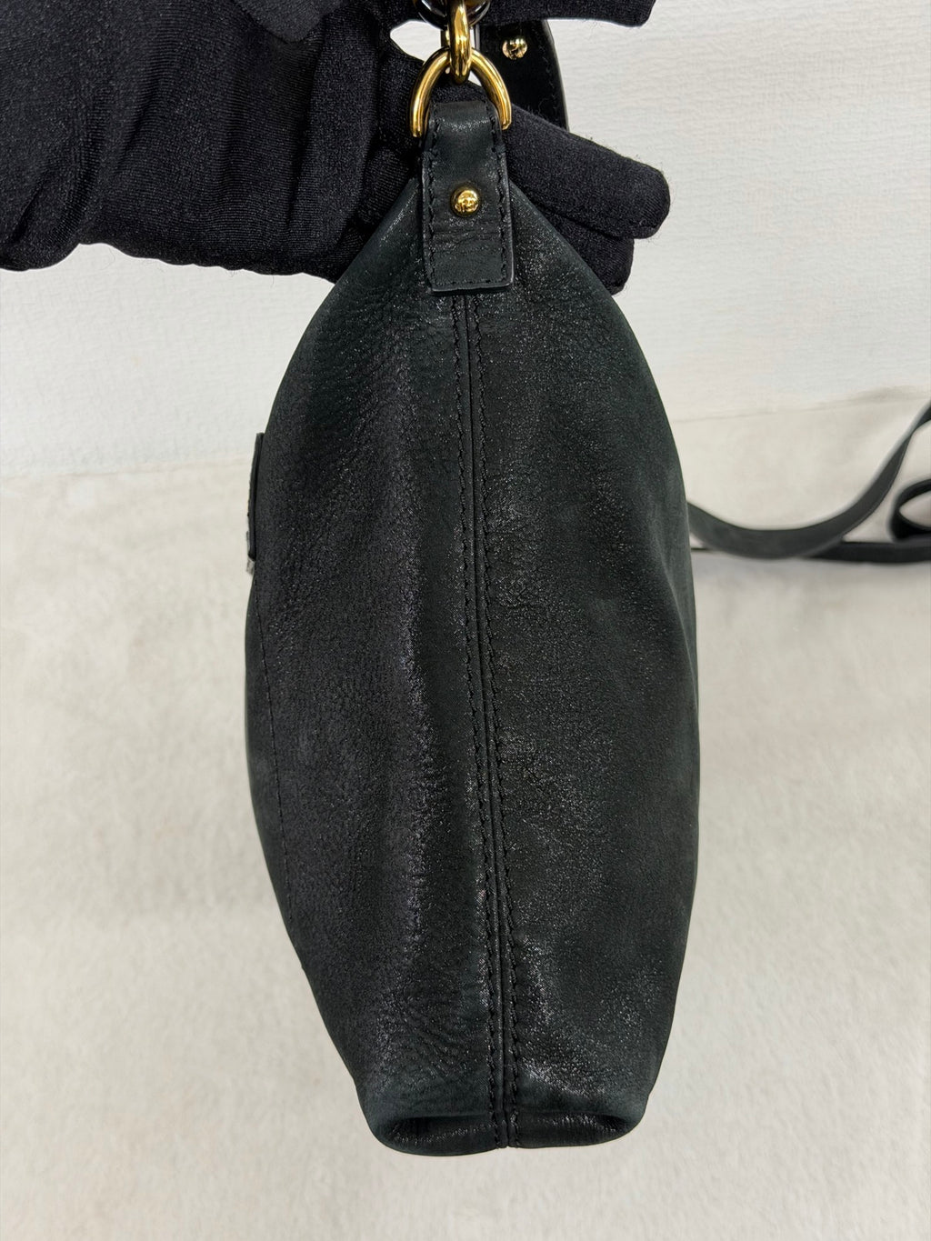Fendi Calfskin Studded Chef Shoulder Bag