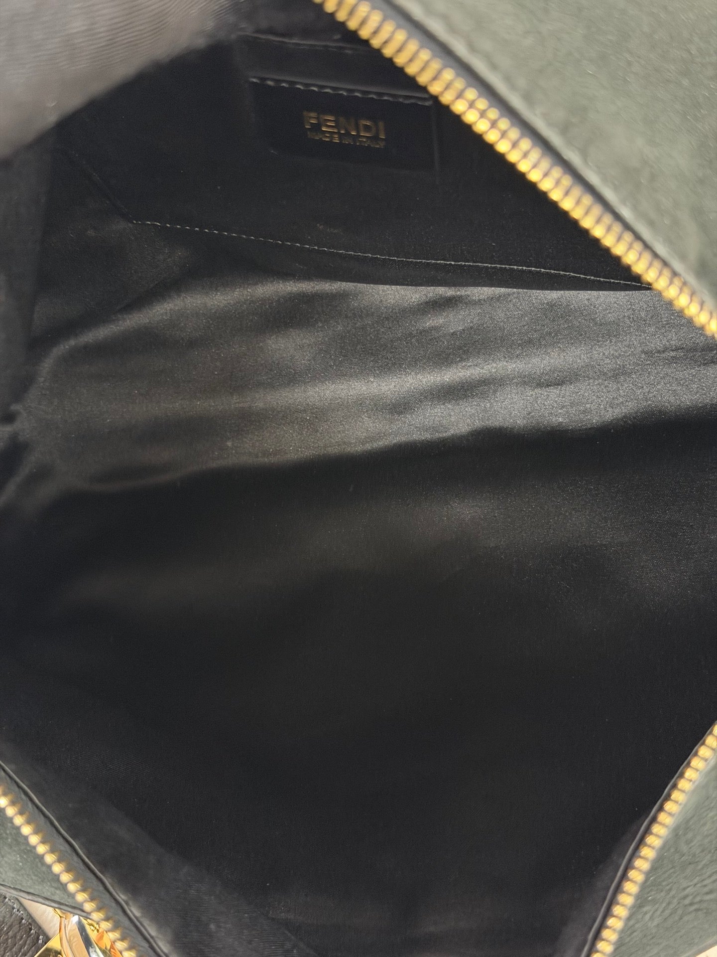 Fendi Calfskin Studded Chef Shoulder Bag