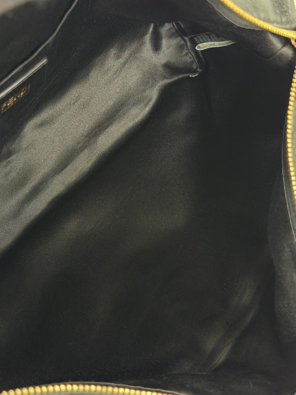 Fendi Calfskin Studded Chef Shoulder Bag