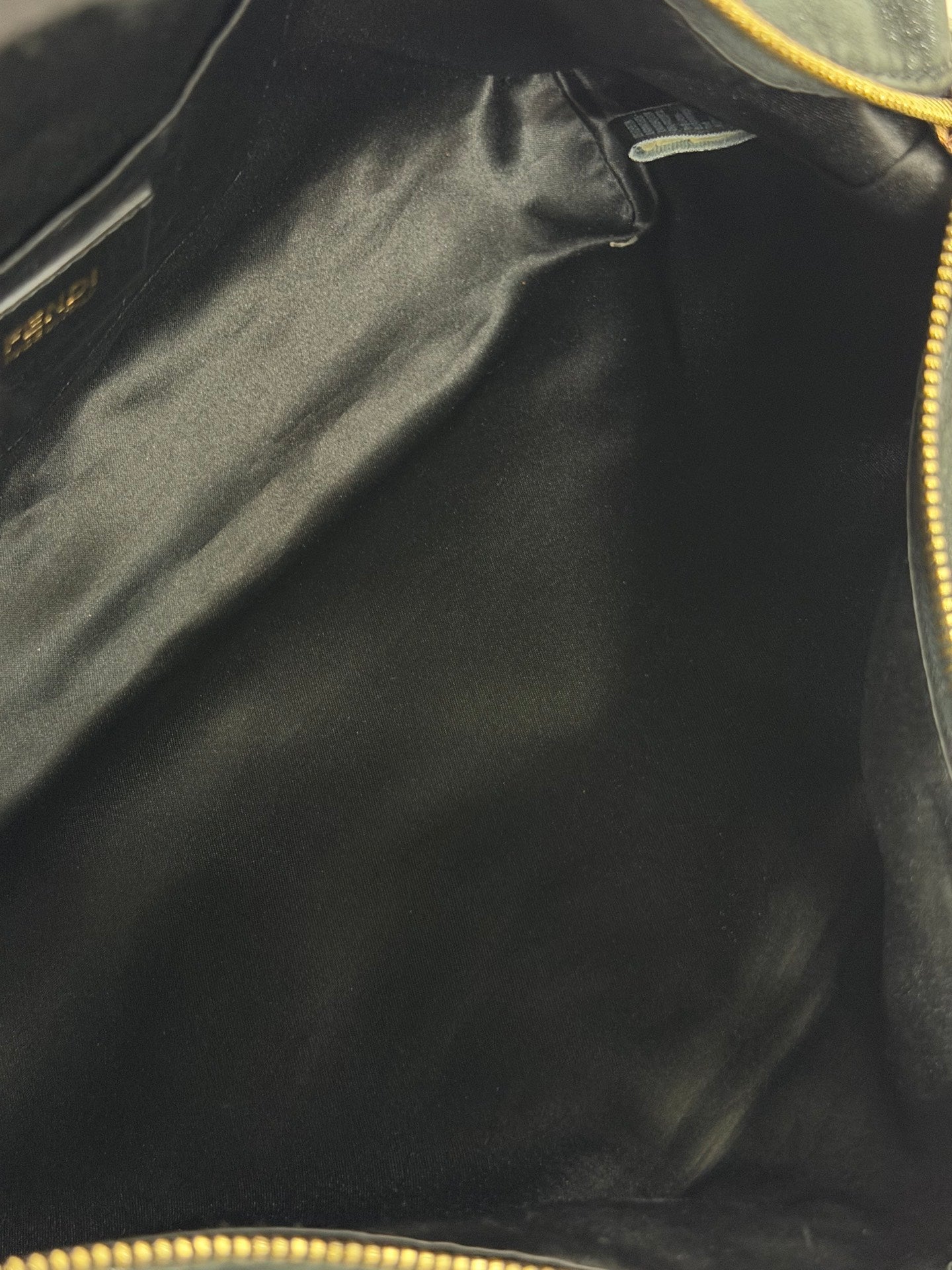 Fendi Calfskin Studded Chef Shoulder Bag