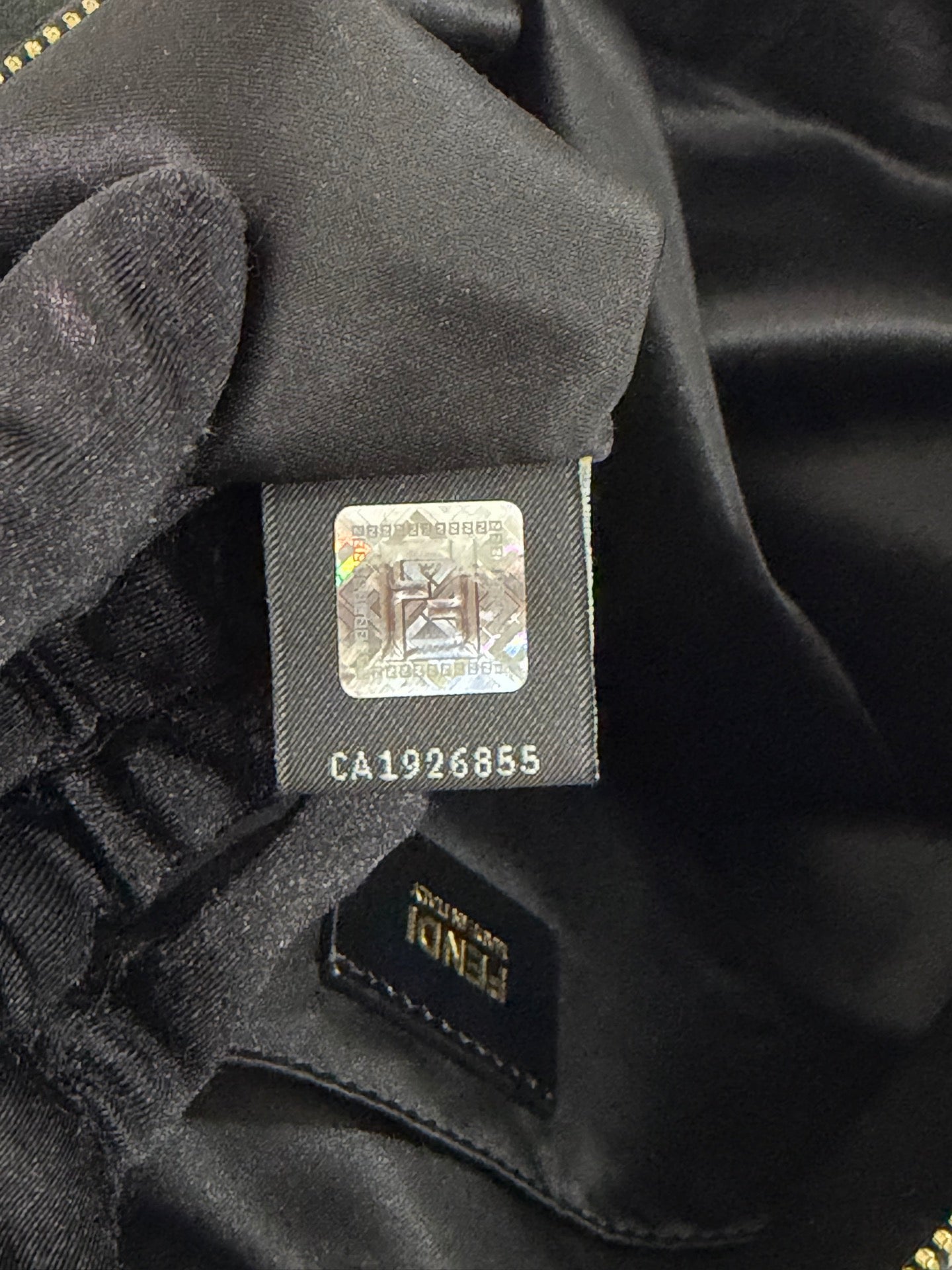 Fendi Calfskin Studded Chef Shoulder Bag