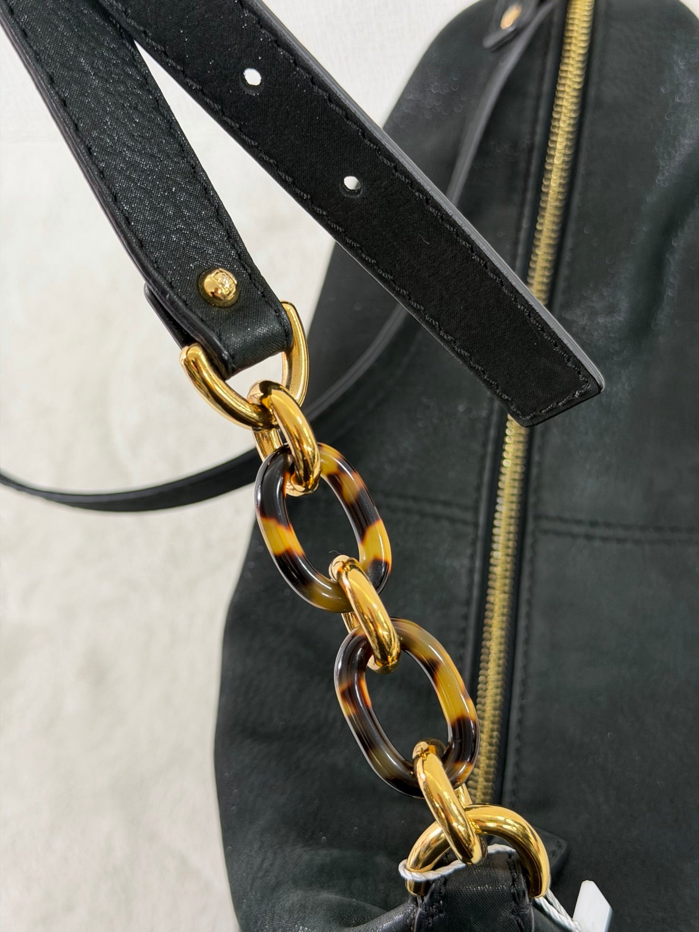 Fendi Calfskin Studded Chef Shoulder Bag