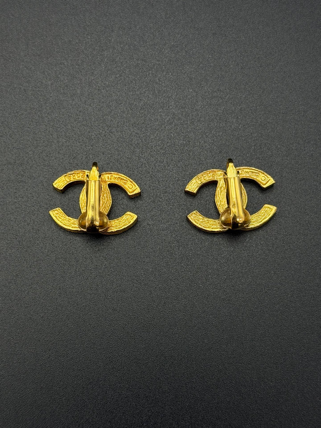 CHANEL Double-C Rhinestone Earring Clips