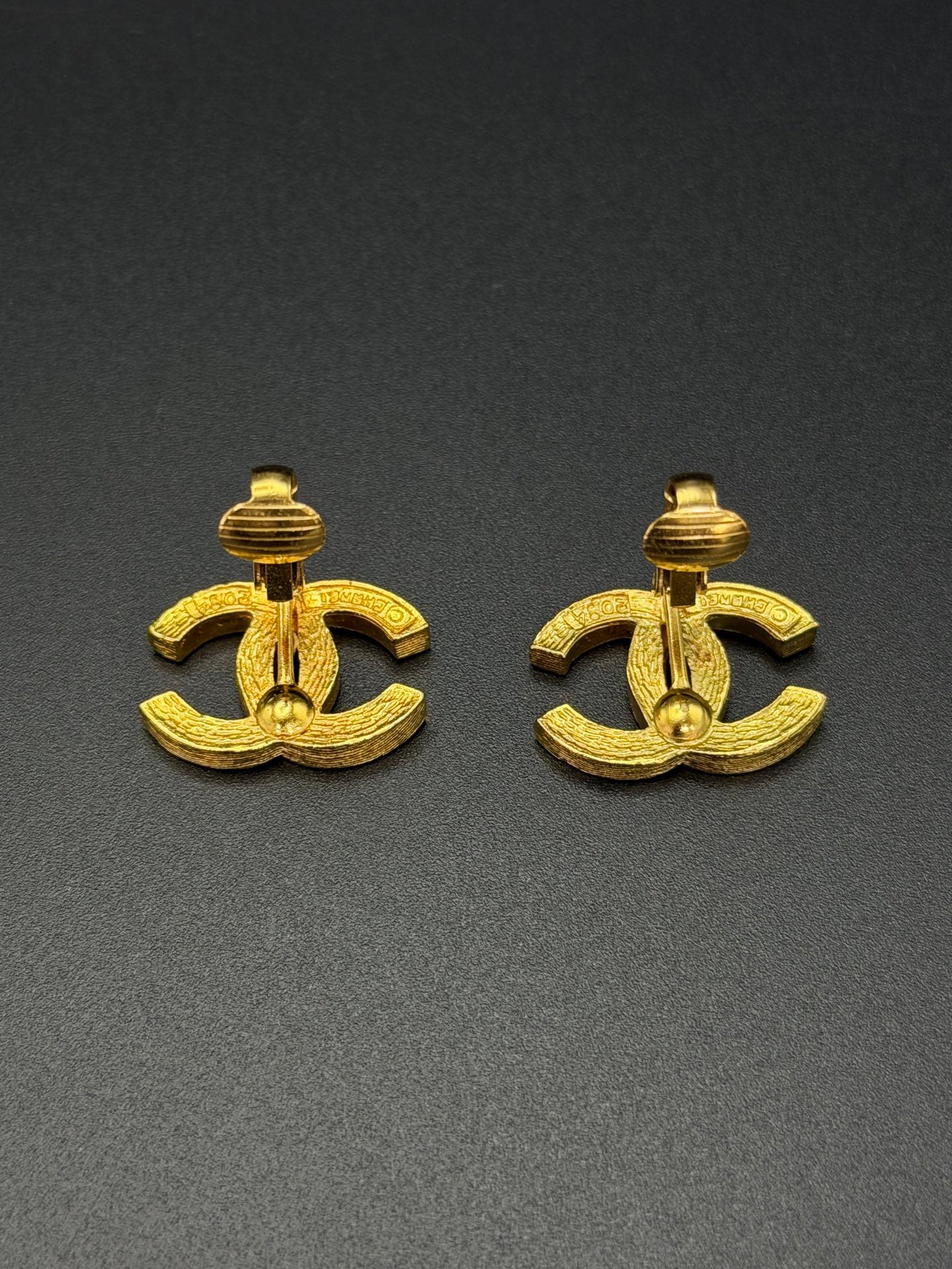 CHANEL Double-C Rhinestone Earring Clips