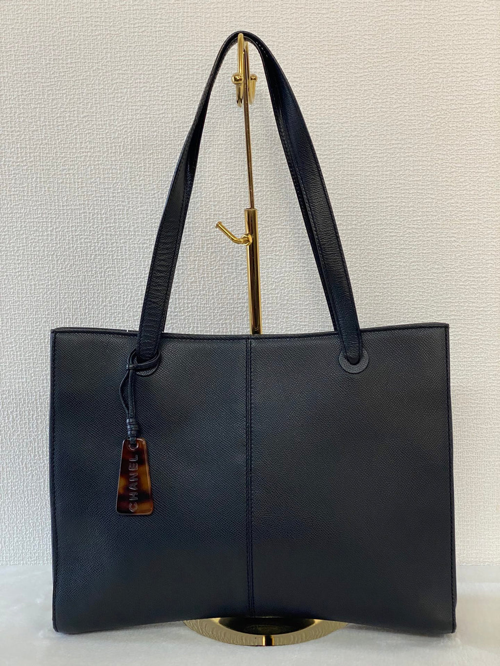 Chanel Caviar Skin Logo Charm ToteBag