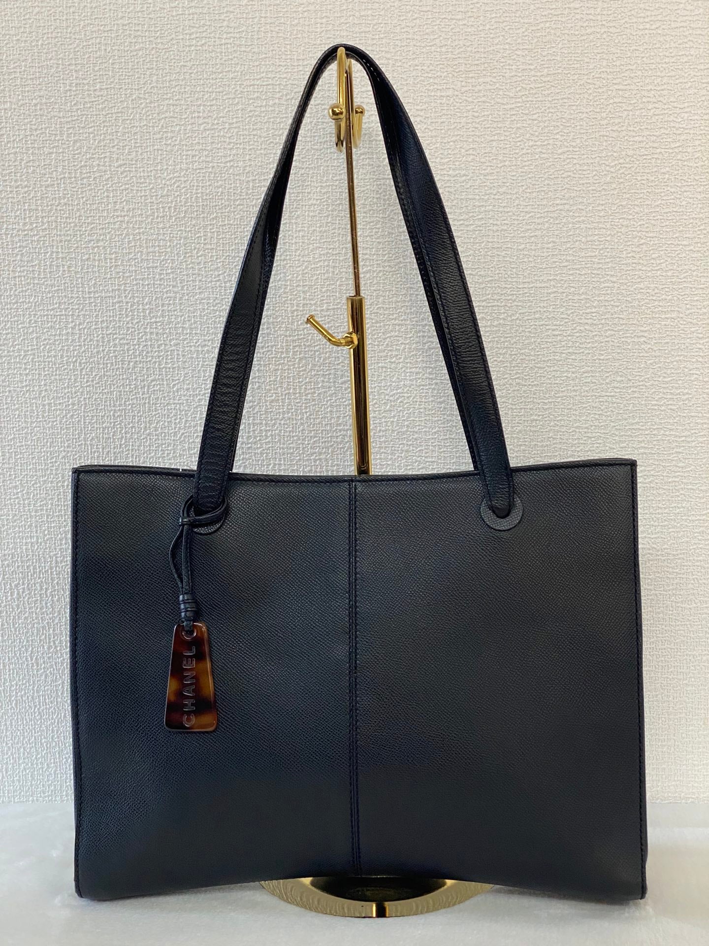 Chanel Caviar Skin Logo Charm ToteBag