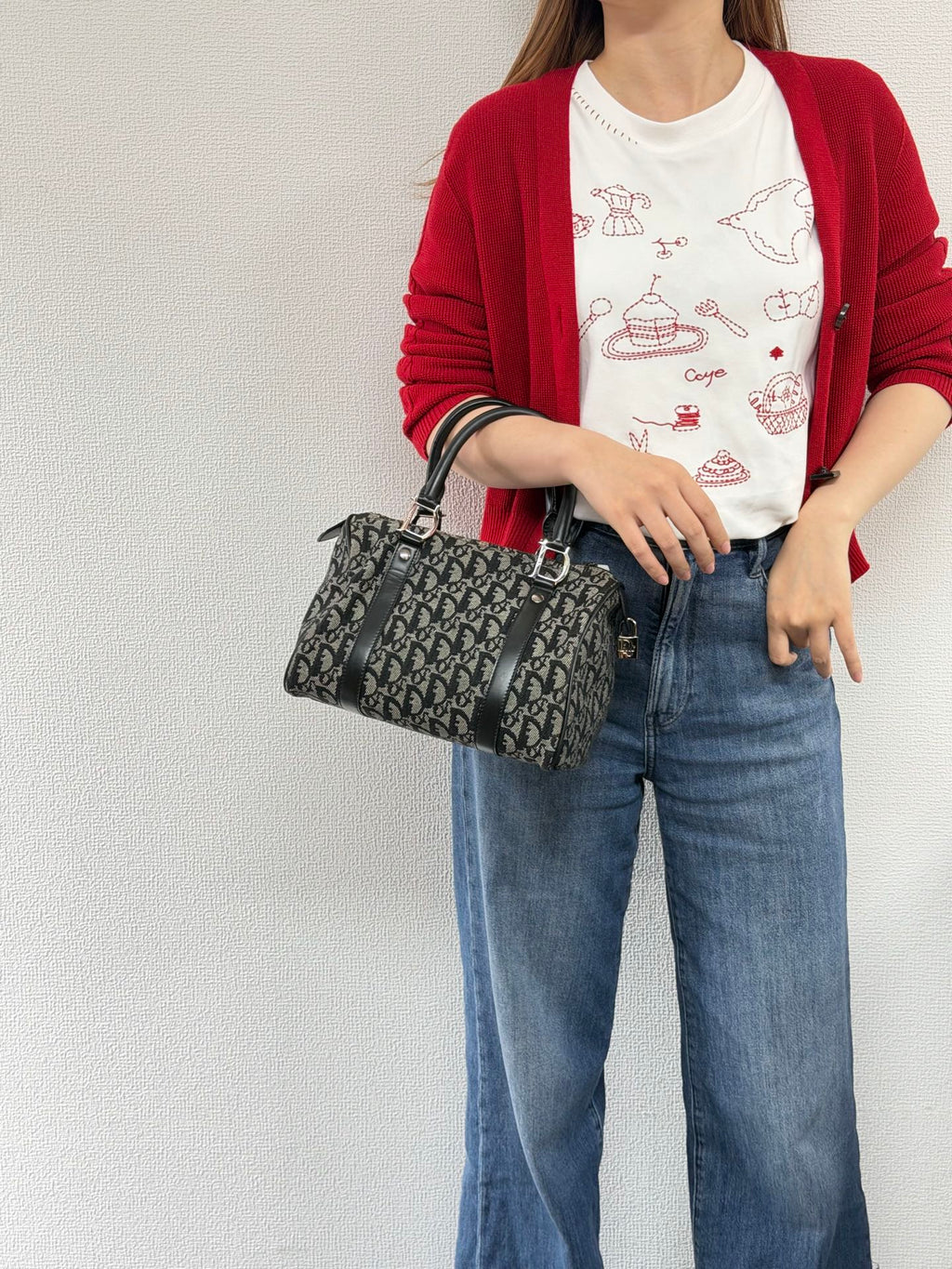 CHRISTIAN DIOR D'Oblique Boston Handbag