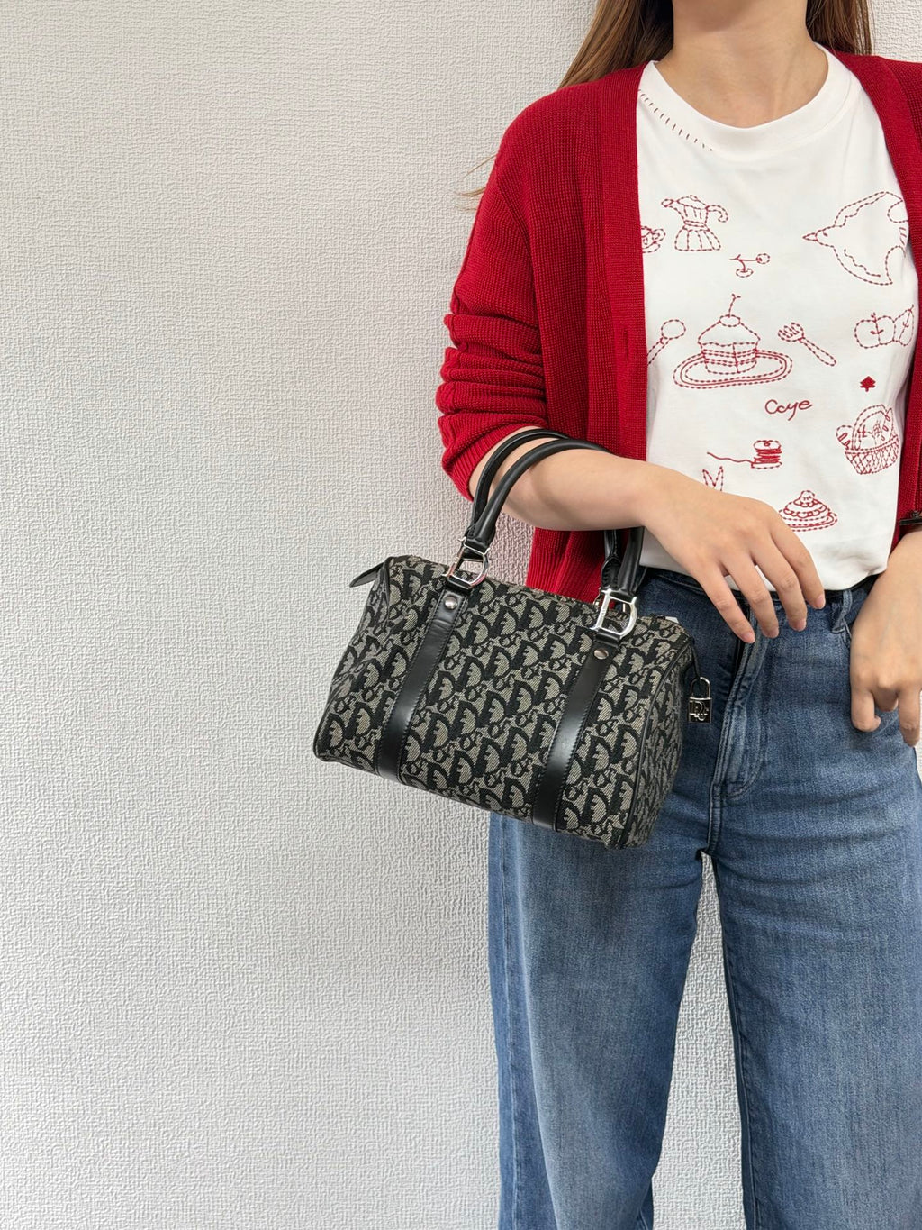 CHRISTIAN DIOR D'Oblique Boston Handbag