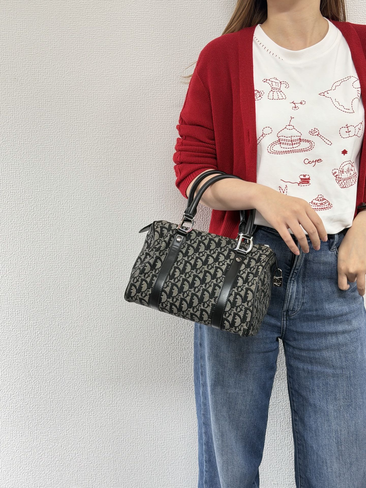 CHRISTIAN DIOR D'Oblique Boston Handbag
