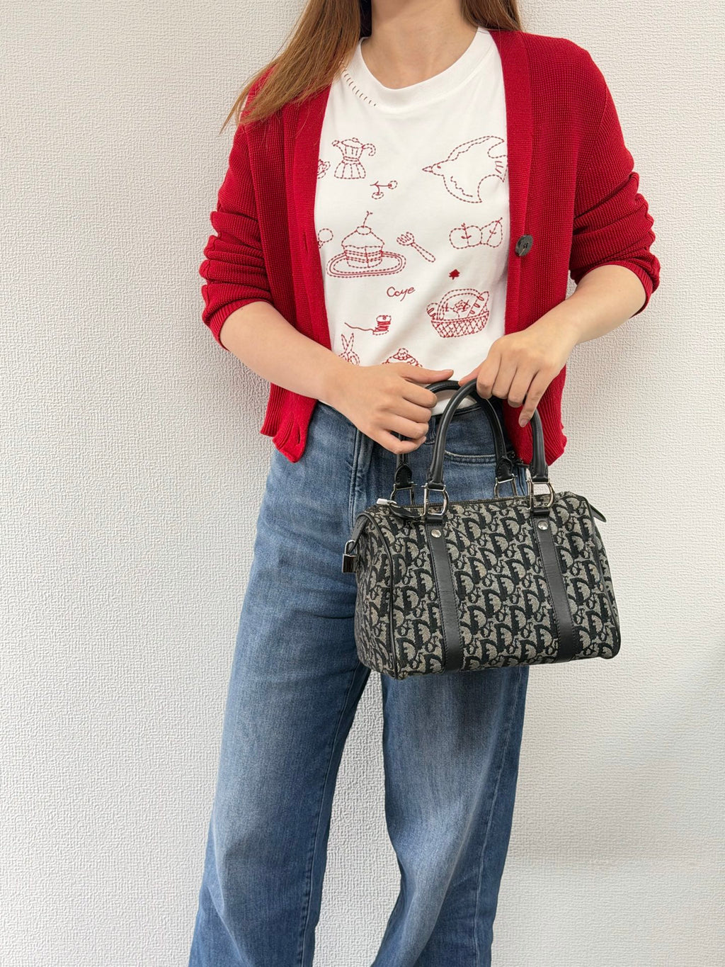 CHRISTIAN DIOR D'Oblique Boston Handbag