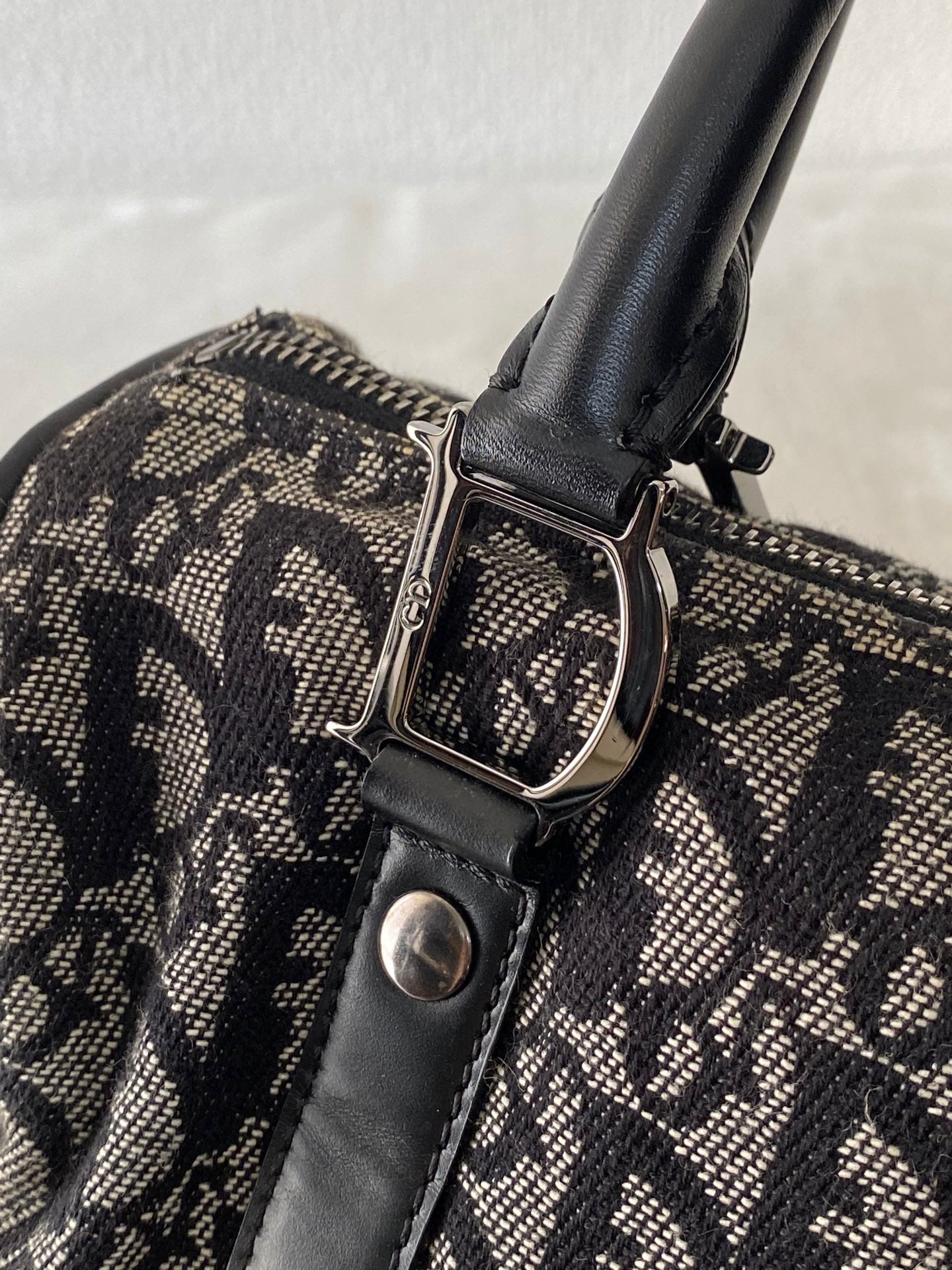 CHRISTIAN DIOR D'Oblique Boston Handbag