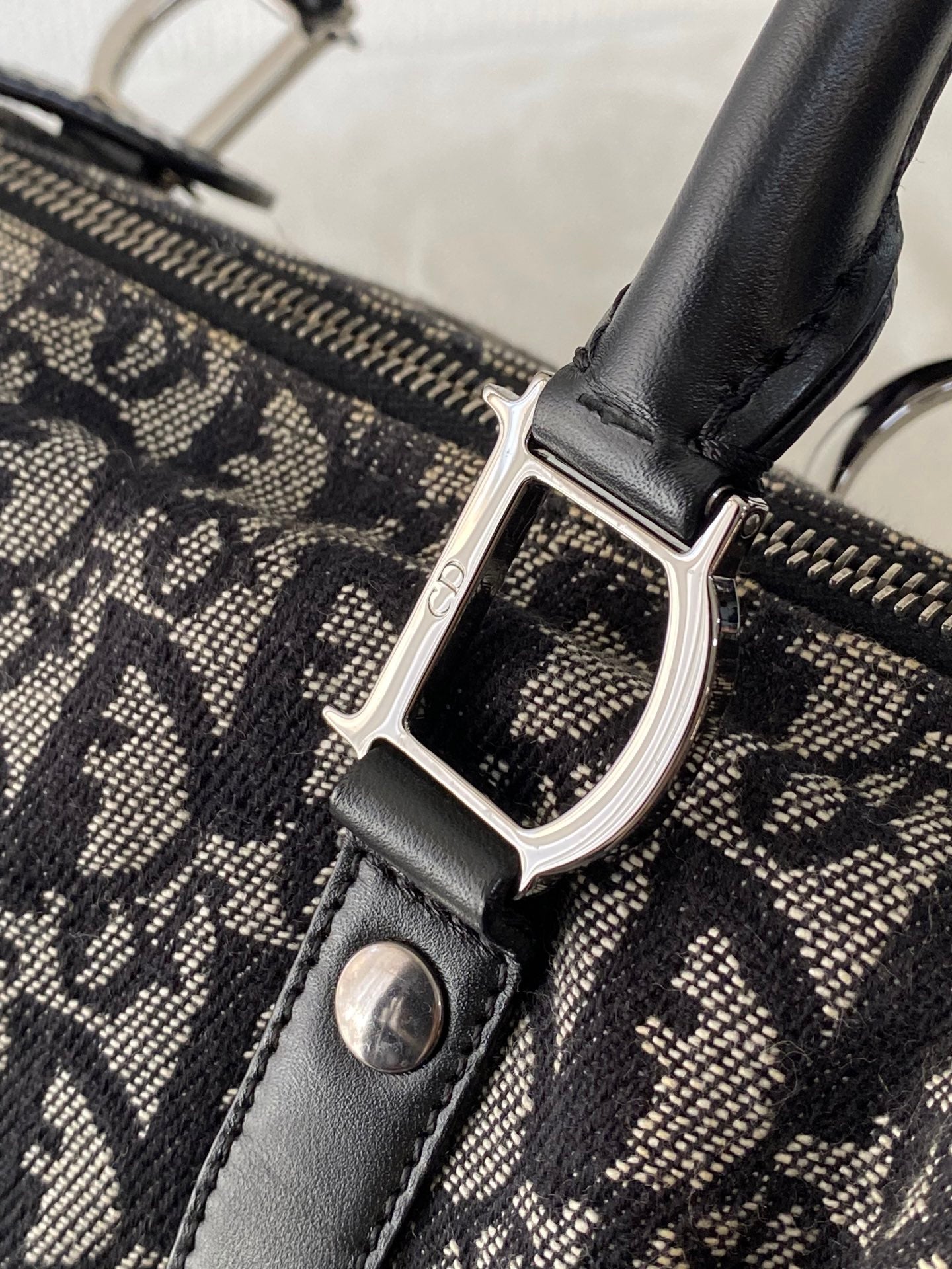 CHRISTIAN DIOR D'Oblique Boston Handbag