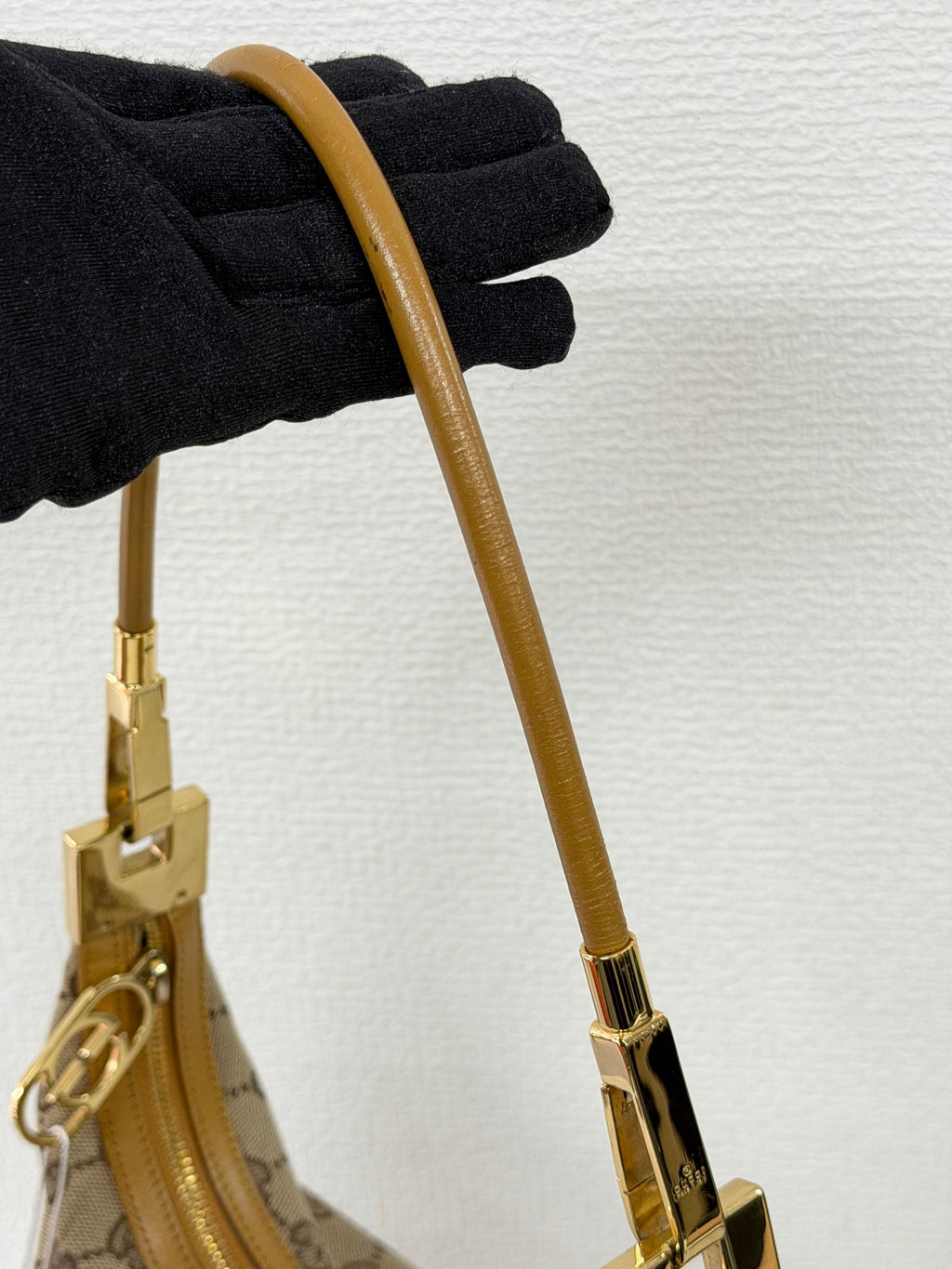 GUCCI GG Canvas Demi-Lune Shoulder Bag