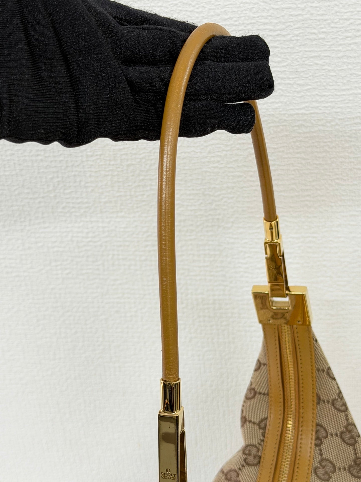 GUCCI GG Canvas Demi-Lune Shoulder Bag