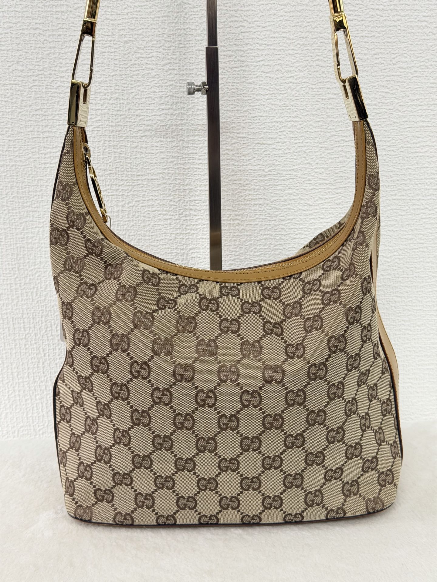 GUCCI GG Canvas Demi-Lune Shoulder Bag