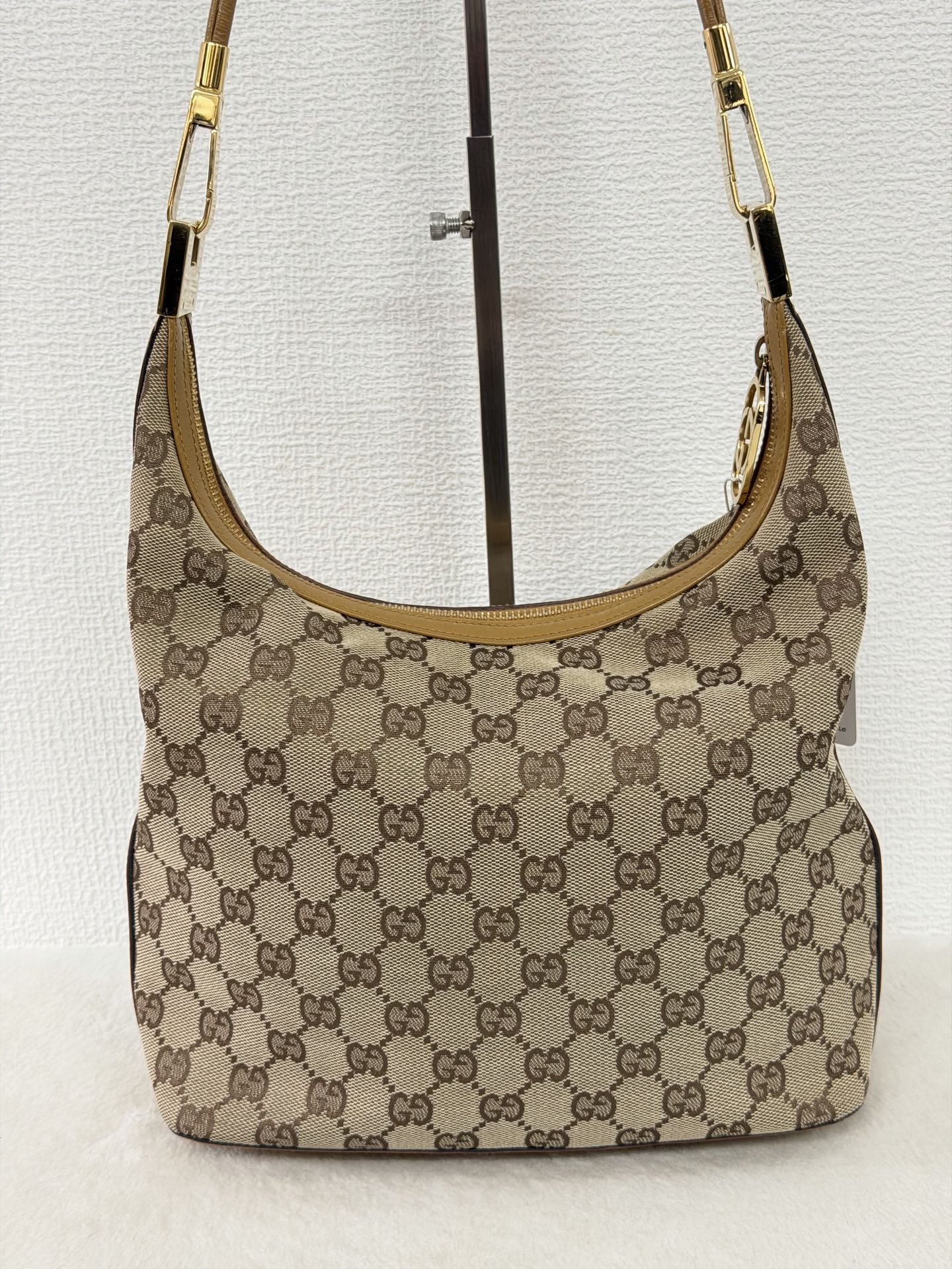 GUCCI GG Canvas Demi-Lune Shoulder Bag