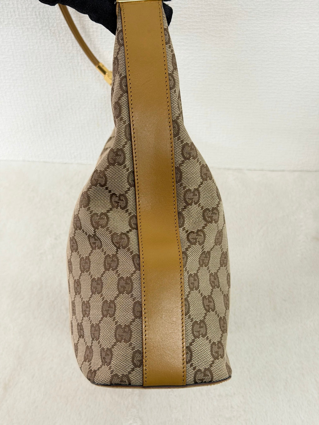 GUCCI GG Canvas Demi-Lune Shoulder Bag