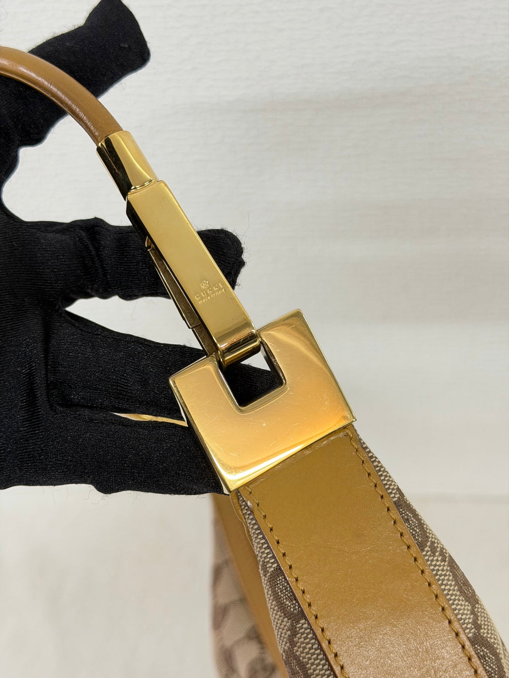 GUCCI GG Canvas Demi-Lune Shoulder Bag