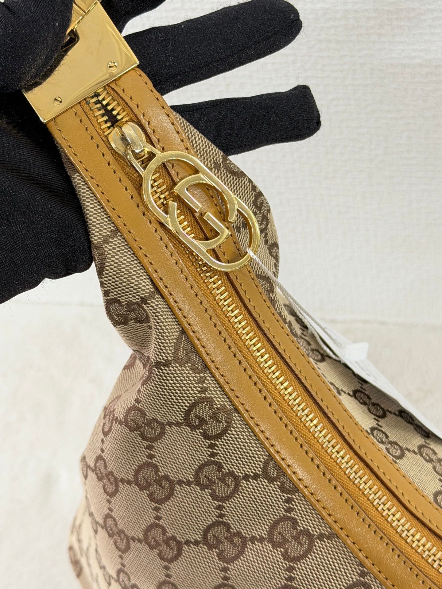 GUCCI GG Canvas Demi-Lune Shoulder Bag