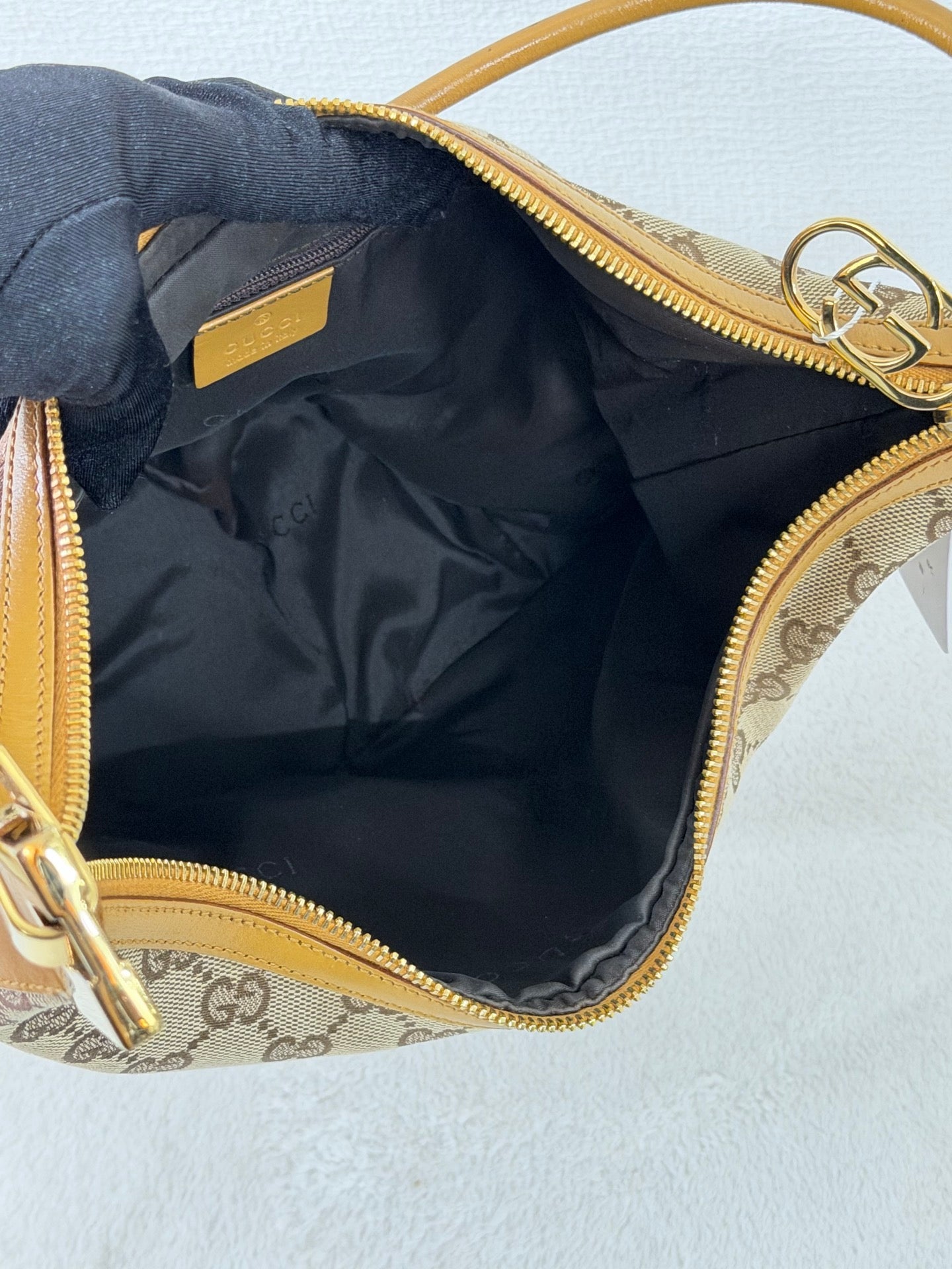 GUCCI GG Canvas Demi-Lune Shoulder Bag