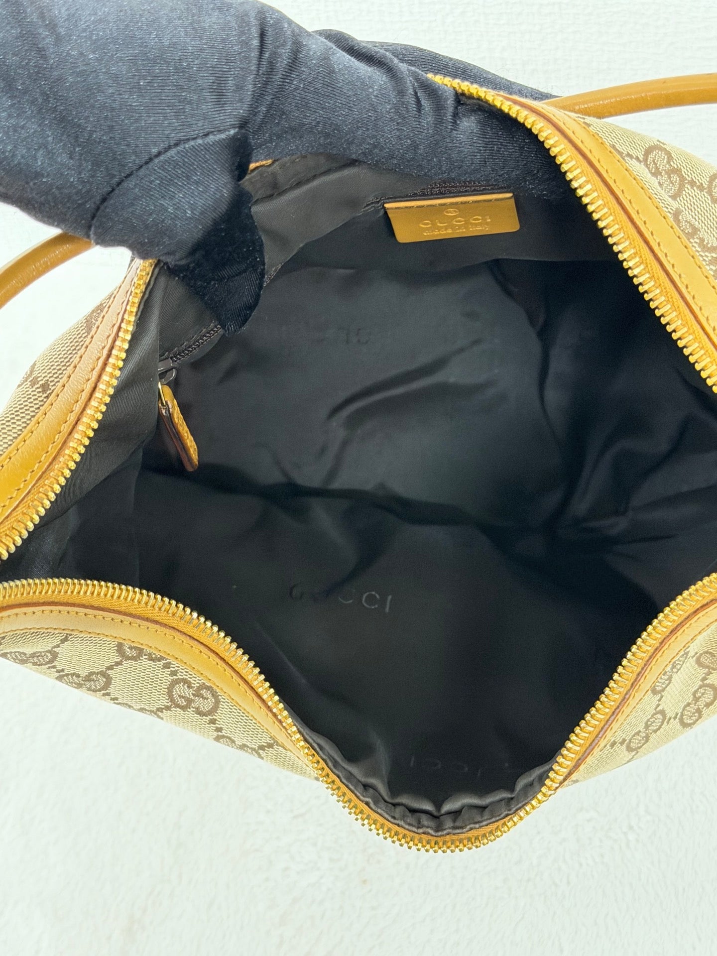 GUCCI GG Canvas Demi-Lune Shoulder Bag
