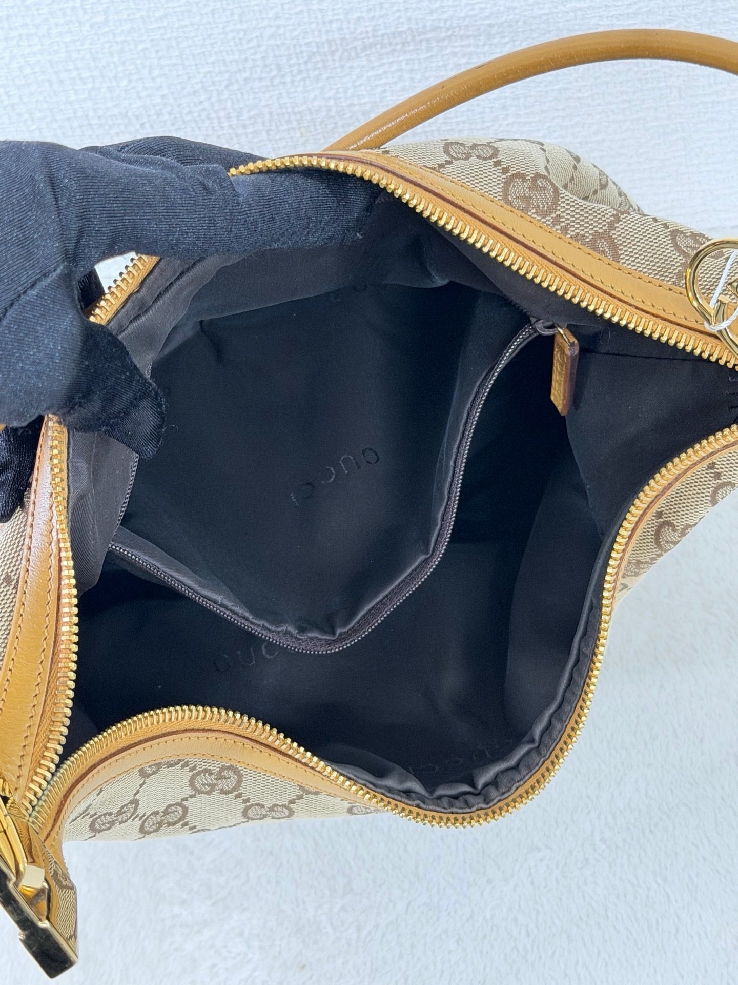 GUCCI GG Canvas Demi-Lune Shoulder Bag