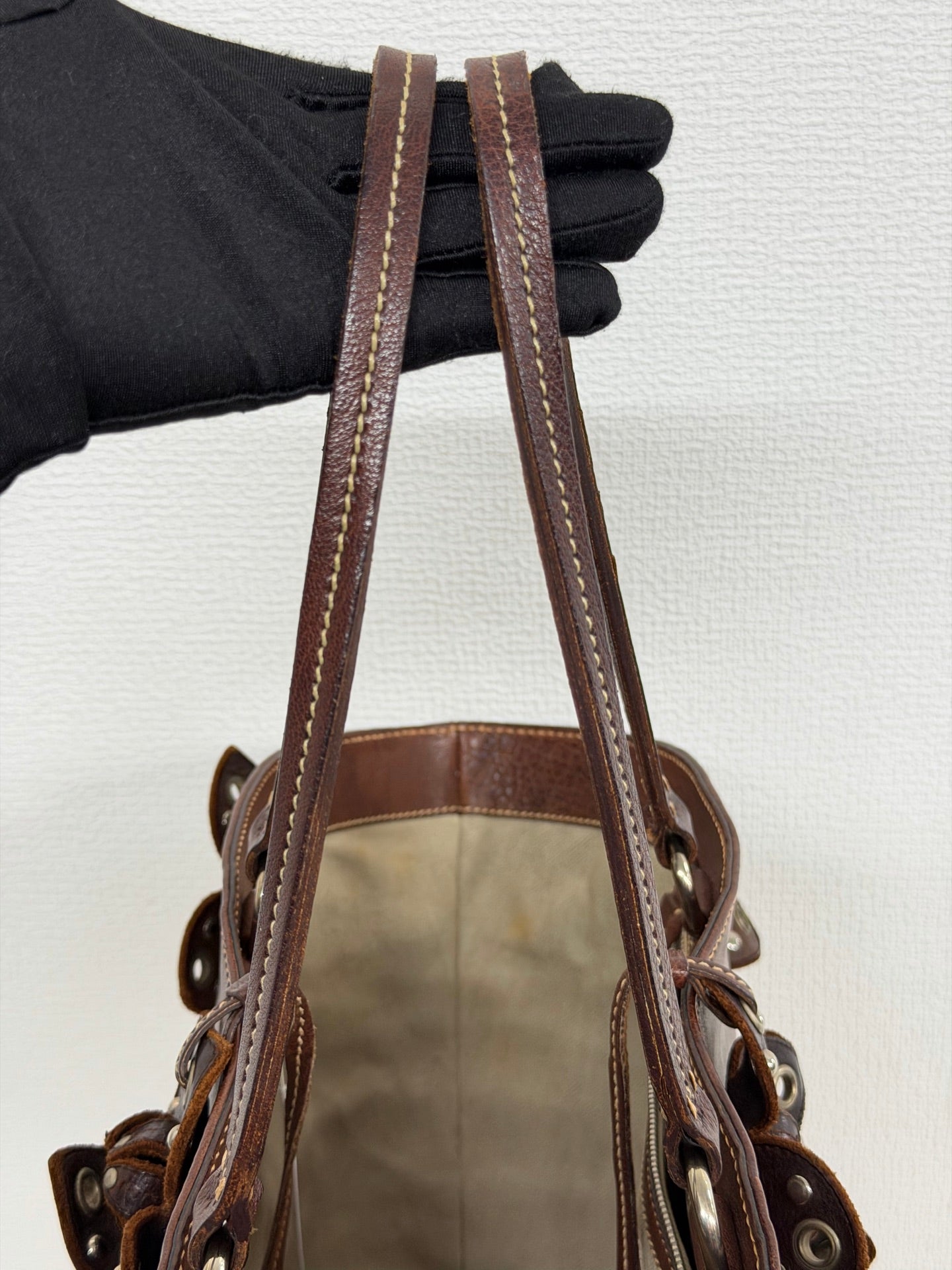 MiuMiu Flower Motif Straw Basket Bag