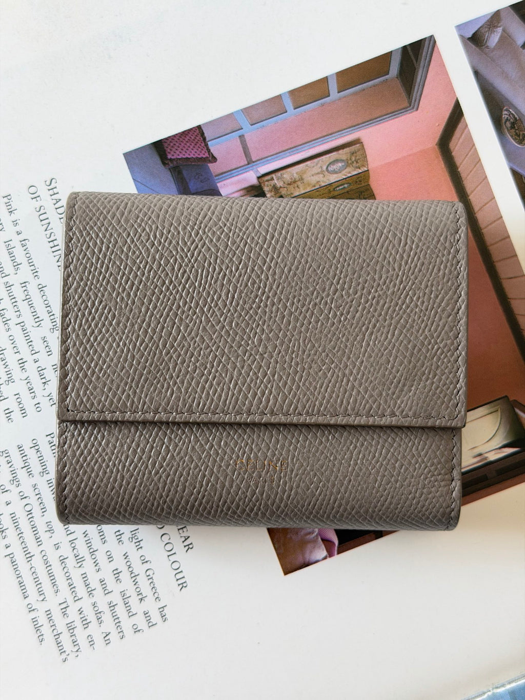 CELINE Leather Trifold Wallet