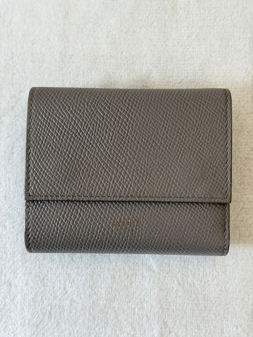 CELINE Leather Trifold Wallet