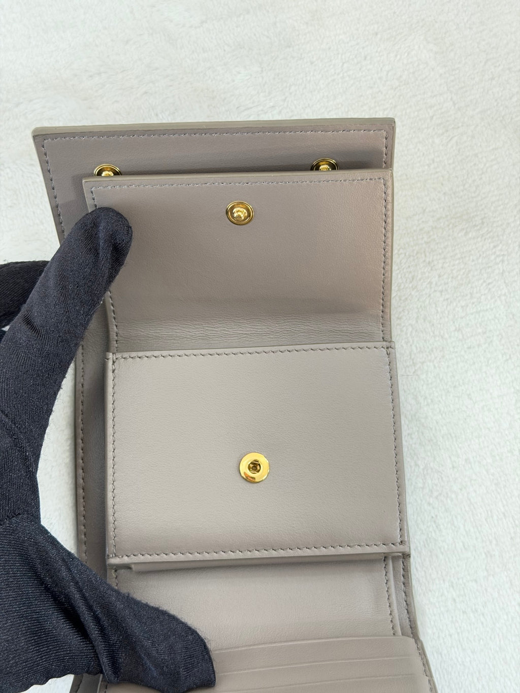 CELINE Leather Trifold Wallet