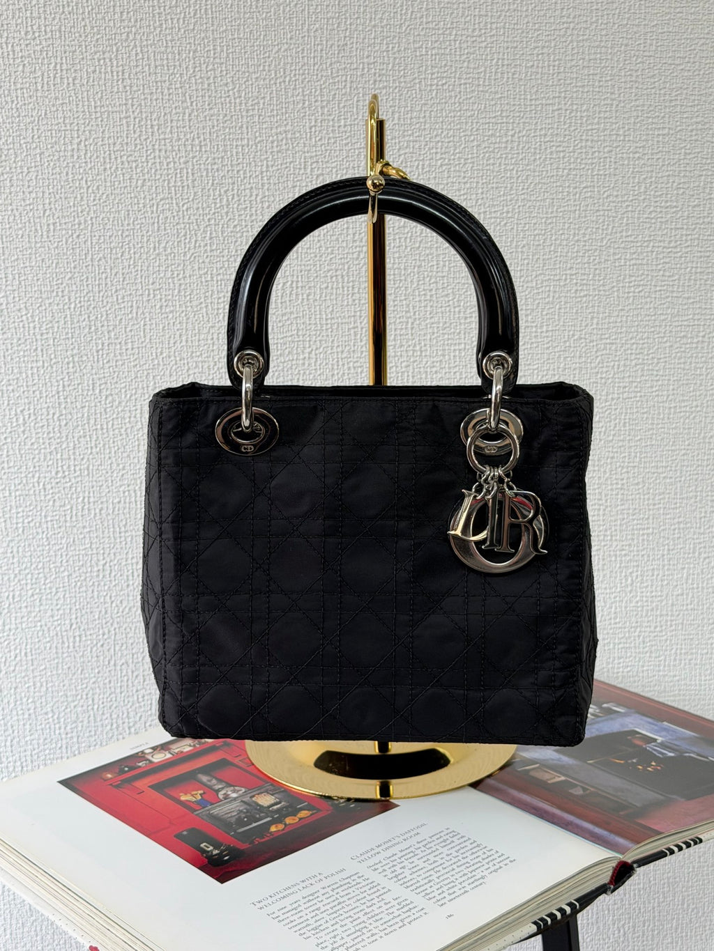Christian Dior Vintage Nylon Cannage Lady Dior Bag