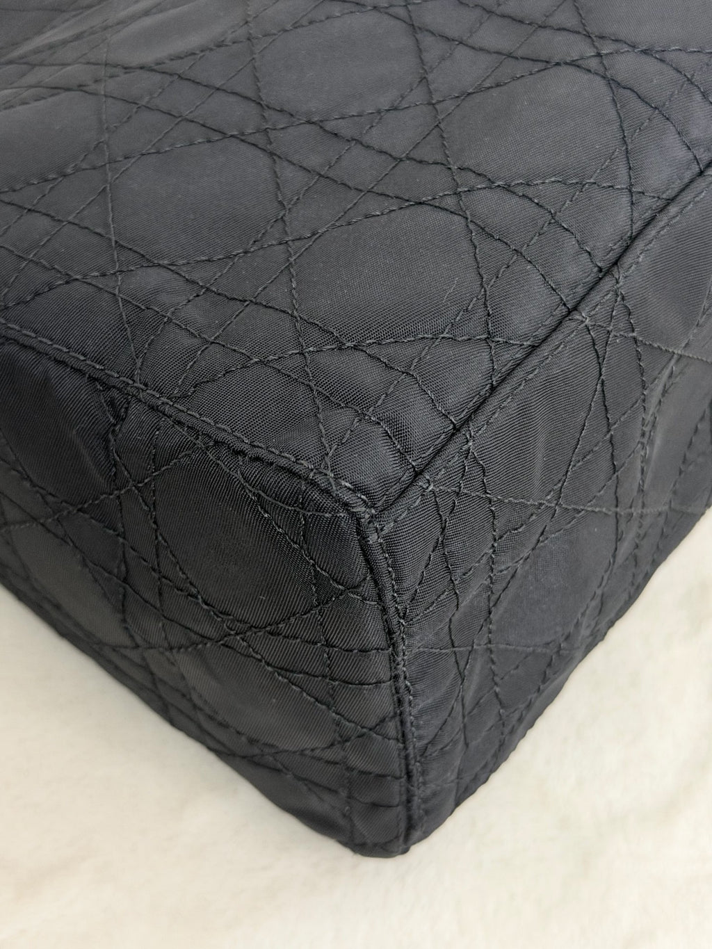 Christian Dior Vintage Nylon Cannage Lady Dior Bag
