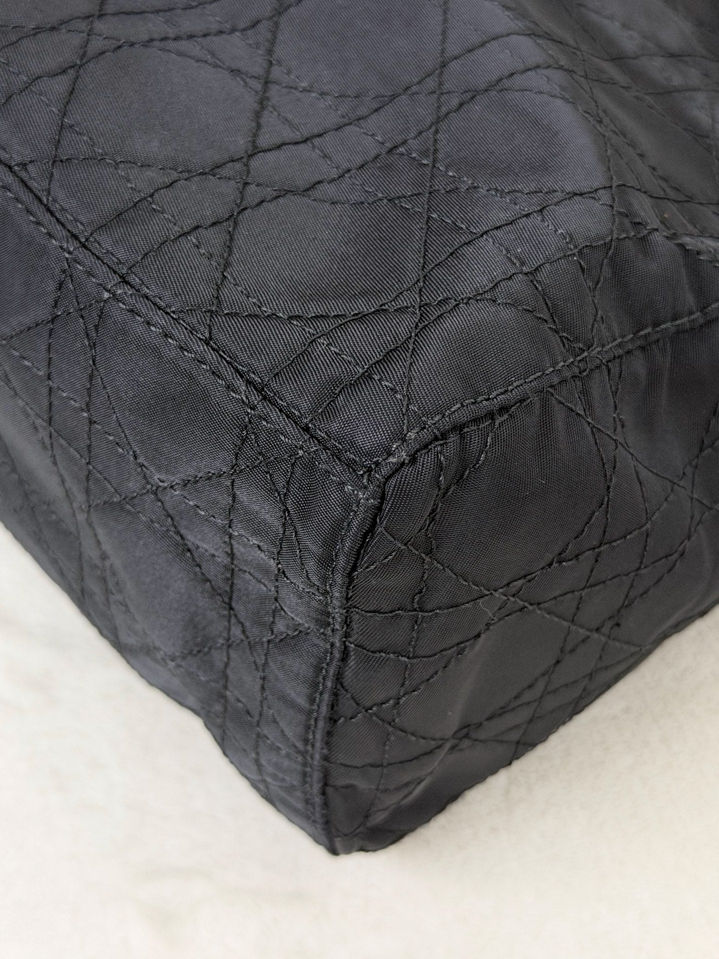 Christian Dior Vintage Nylon Cannage Lady Dior Bag